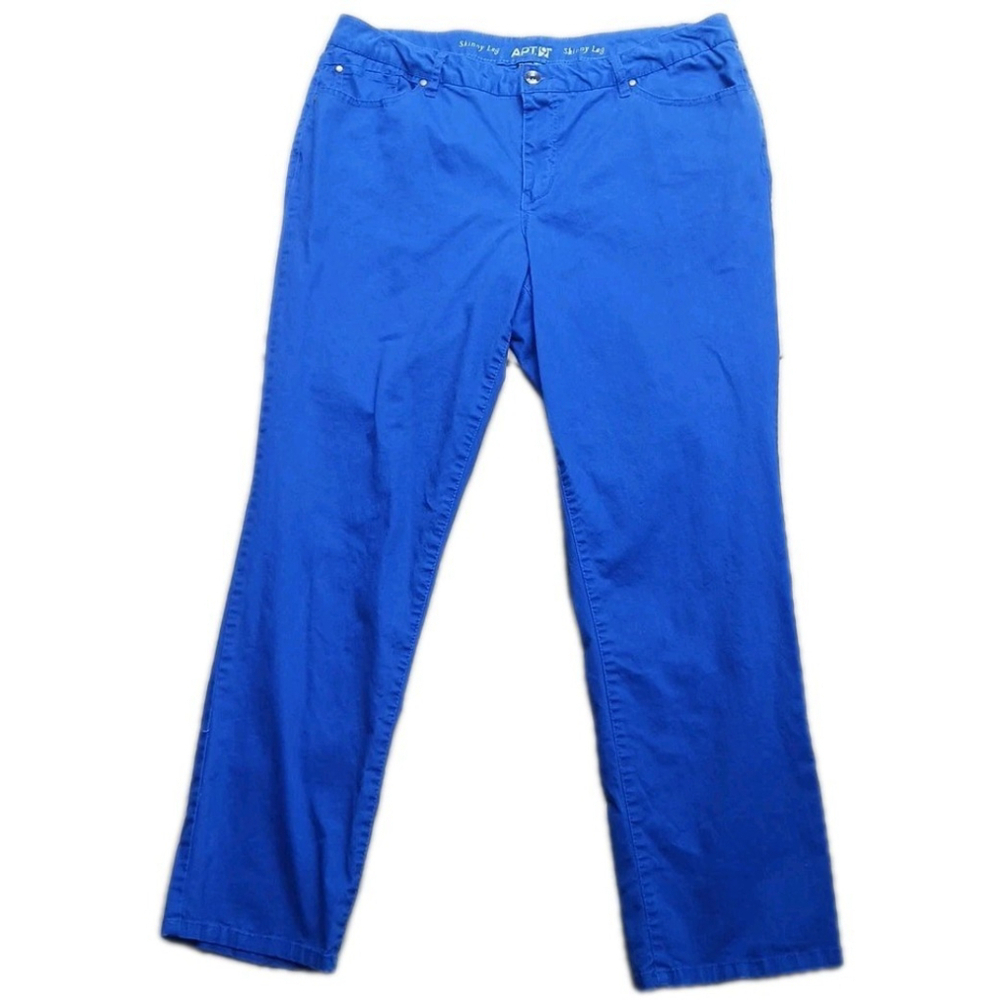 Apt 9 Women's Turquoise Blue Skinny Leg Jeans Size 16W